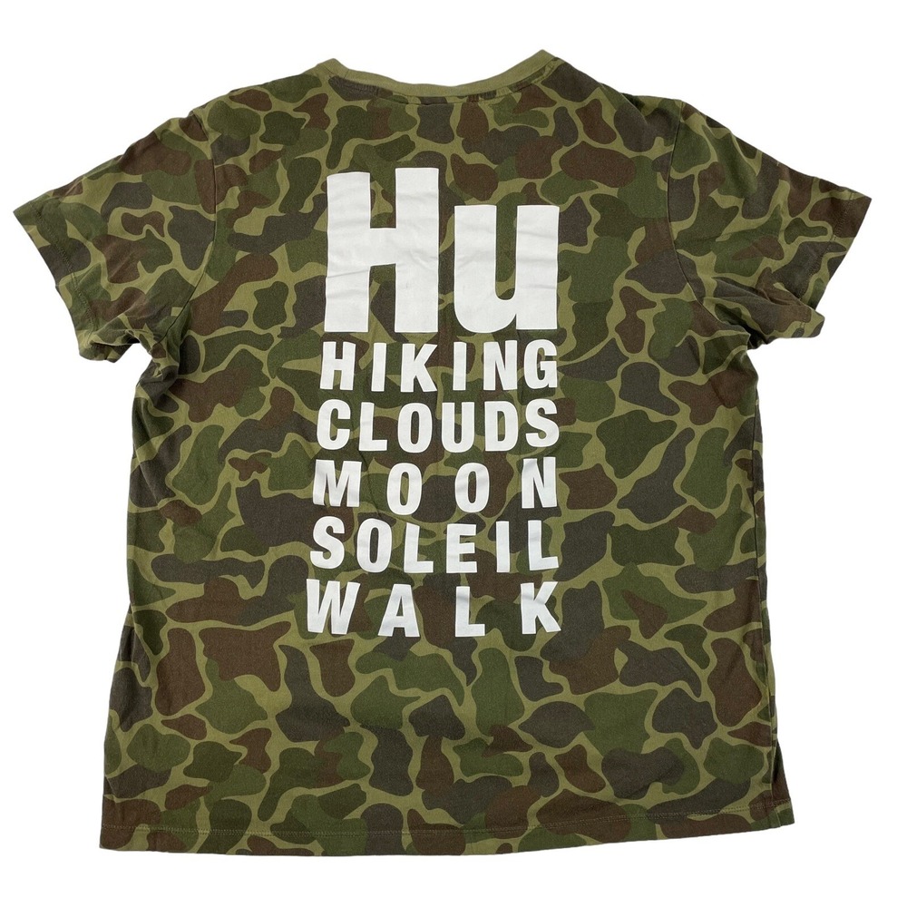 Adidas x Pharrell Williams Camo Hu Embroidered Logo Graphic T-shirt Mens Medium